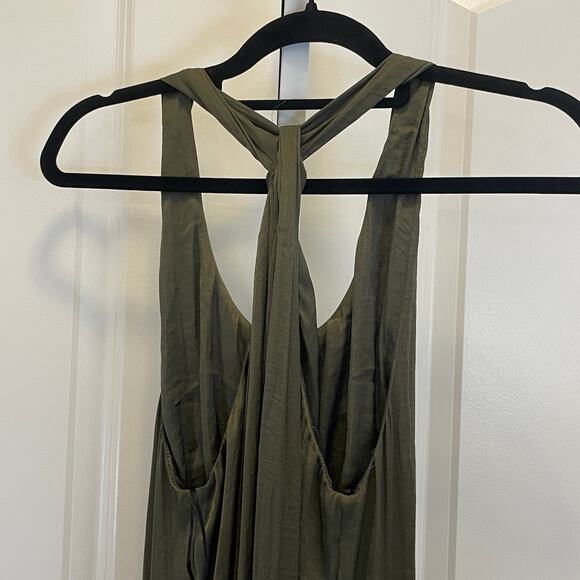 Zara Racerback Maxi Dress - Women Size M - Olive Green - Picture 4 of 7